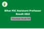 BPSC Assistant Professor Recruitment 2022, Check Result