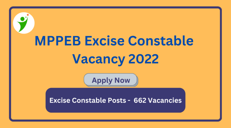 MPPEB Excise Constable Bharti 2022